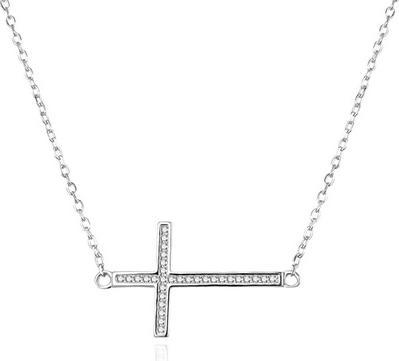 Image du produit Agato Collier en argent Croix avec zircons AGS1541/47