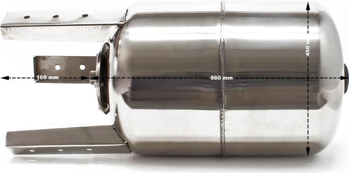 Produktbild Wiltec Edelstahl Membrankessel 100 L Hauswasserwerk Ausdehnungsgefäss vertikal (Hauswasserpumpe)