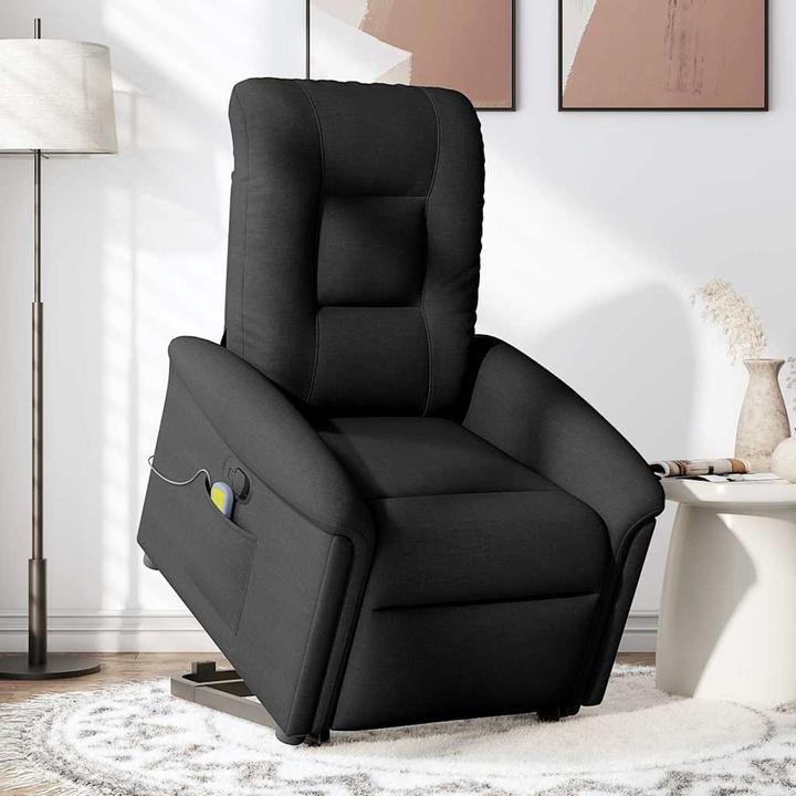 Produktbild VidaXL Massagesessel mit Aufstehhilfe Schwarz Stoff
