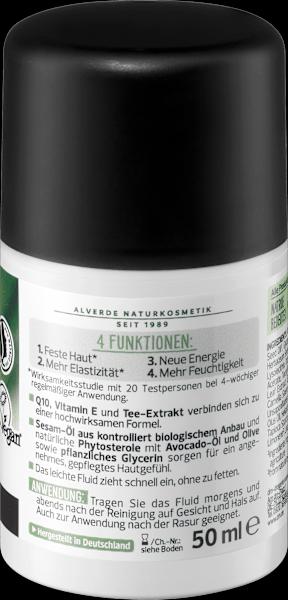 Valeurs nutritives et ingrédients dm alverde MEN Active Nature Q10 Fluide actif (50 ml, Fluide visage)