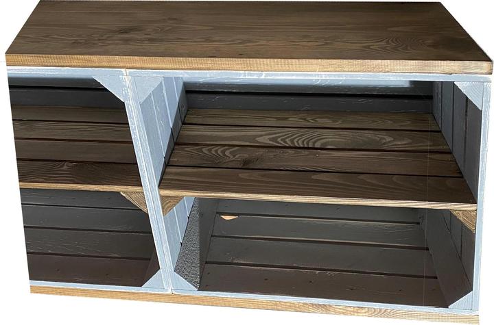 Image du produit Holz Zollhaus Étagère sur roulettes Vintage (100 x 50 x 30 cm)