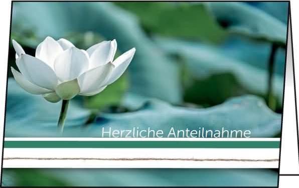 Produktbild Sigel 10 Trauerkarten Water Lily DIN A6 (220 g/m², 10 x)