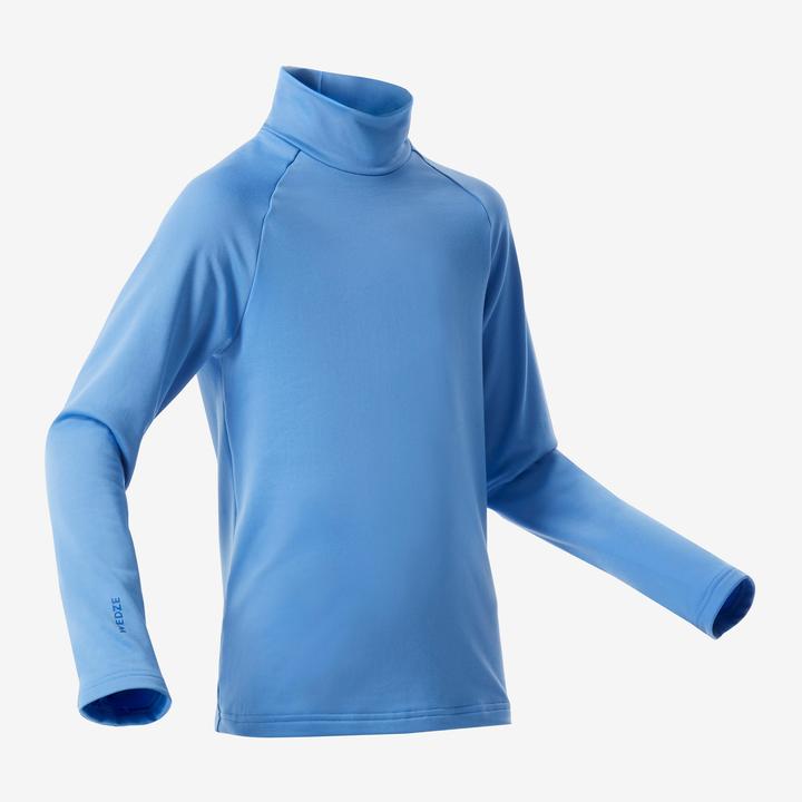 Produktbild Wedze Skiunterwäsche Funktionsshirt Kinder hoher Kragen - BL 500 blau (116)