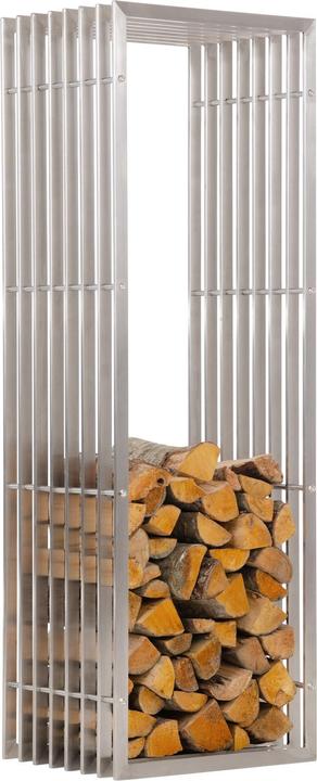 Image du produit CLP Support pour bois de chauffage Irving 40x50x150, acier inoxydable (40 x 50 x 150 cm)