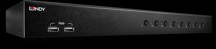Immagine prodotto Lindy DVI-I collegamento singolo, USB 2.0 Audio KVM Switch Pro 8 porte