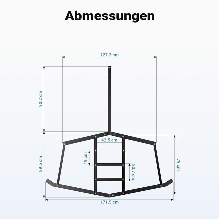 Produktbild Wiltec Schleppegge 172x9cm Wiesenegge Wiesenschleppe Rasentraktor Feldegge