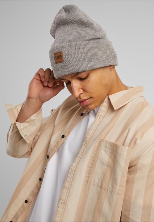 Produktbild Urban Classics Leatherpatch Long Beanie (One Size)