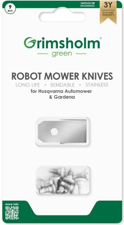 Actual product image NoName Knife set with 9 spare knives and 9 screws automower (Mowing robot, Lawn mower blades + replacement blades garden machinery)