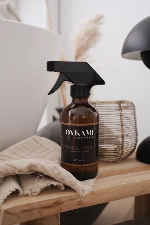 Actual product image Oykami Oatmeal and honey room spray and bed linen perfume (Body care set)