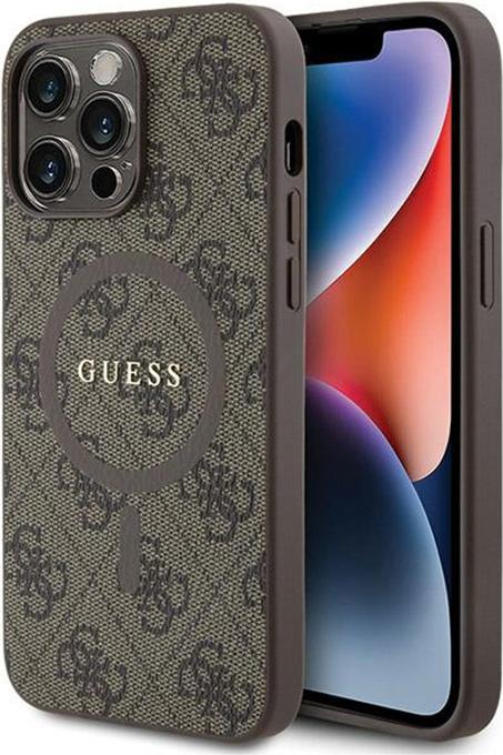 Produktbild Guess GUHMP14XG4GFRW iPhone 14 Pro Max 6.7" brązowy/brown hardcase 4G Collection Leather Metal Logo (Apple iPhone 14 Pro Max)