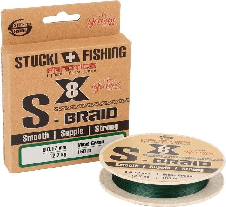 Produktbild Stucki Fishing S-Braid X8, Moss Green (9.10 kg, 0.11 mm)