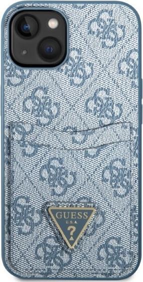 Produktbild Guess GUHCP13SP4TPB iPhone 13 mini 5,4" niebieski/blue hardcase 4G Triangle Logo Cardslot (Apple iPhone 13 mini)