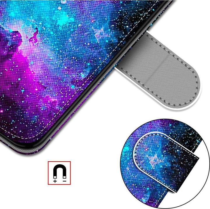 Produktbild Ueli Express iPhone 13 Mini Buch Etui Tasche mit Kartenfach Galaxie (Apple iPhone 13 mini)