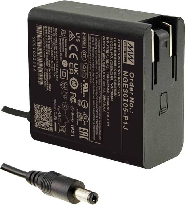 Produktbild MeanWell Mean Well NGE30I12-P1J Steckernetzteil, Festspannung