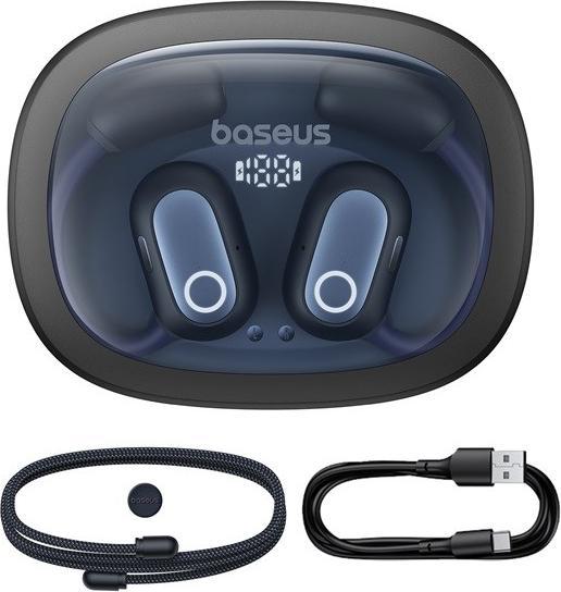 Actual product image Baseus Eli Fit Open- Ear Headset Drahtlose Konnektivität/Musik USB Typ-C Bluetooth Schwarz (7.50 h, Wireless)