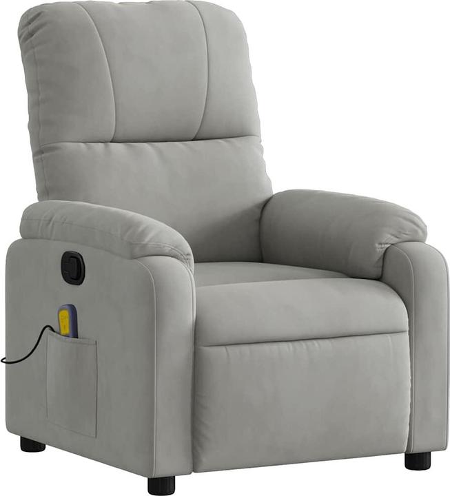 VidaXL Massagesessel Hellgrau Mikrofasergewebe,Farbe