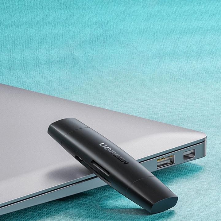Produktbild Ugreen CM304 USB + USB-C Adapter Card Reader SD + microSD (black) (USB-C)
