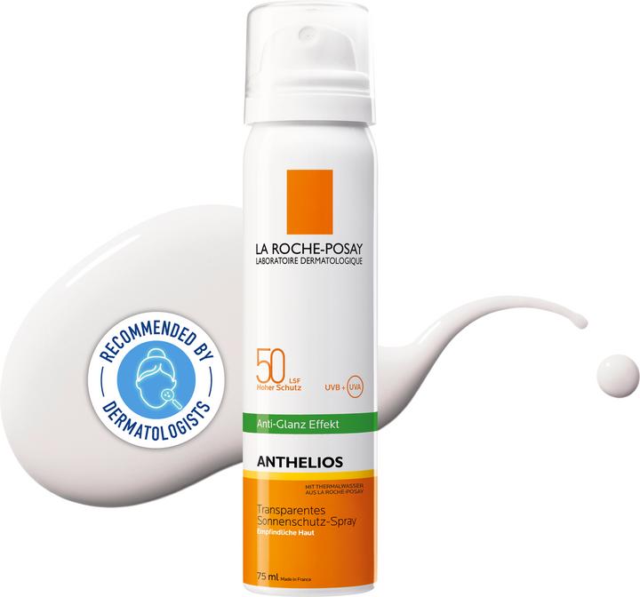 Produktbild La Roche Posay Anthelios Gesichtsspray Sonnenschutz für unterwegs (Sonnencreme Gesicht, SPF 50, 75 ml, 74 g)