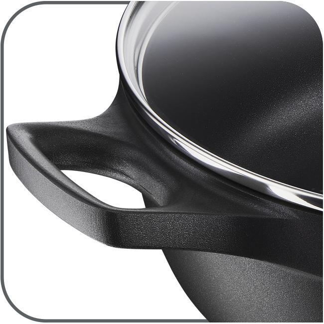 Actual product image Tefal Trattoria Pro braising pan with glass lid (28 cm, Casserole + Stewpot, Cast aluminium)