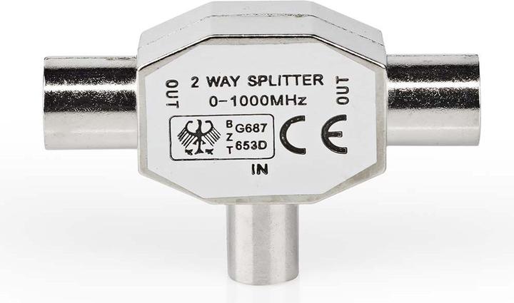 Produktbild Nedis Koax-Splitter IEC (Coaxia l) männlich - 2X IEC (Coaxia (Antennenkabel)