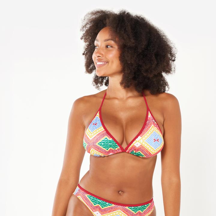 Image du produit Olaian Haut de maillot de bain triangle surf Femme - Mae sangria rouge (36)