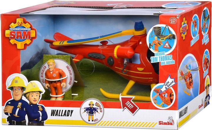 Immagine prodotto Simba Il pompiere Sam elicottero Wallaby con figura inclusa