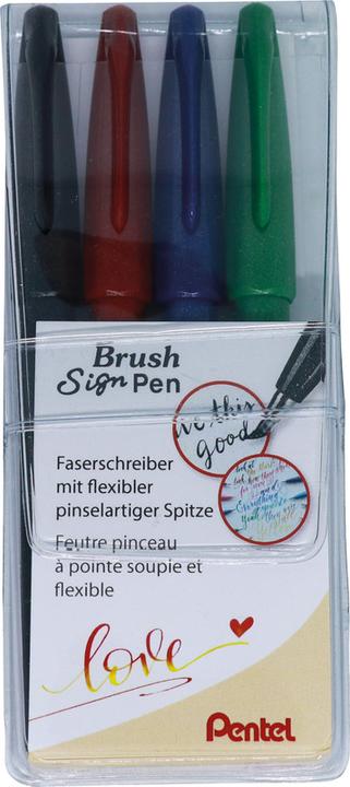 Immagine prodotto Pentel Penna segno pennello, penna in fibra (Multicolore, 1 x)