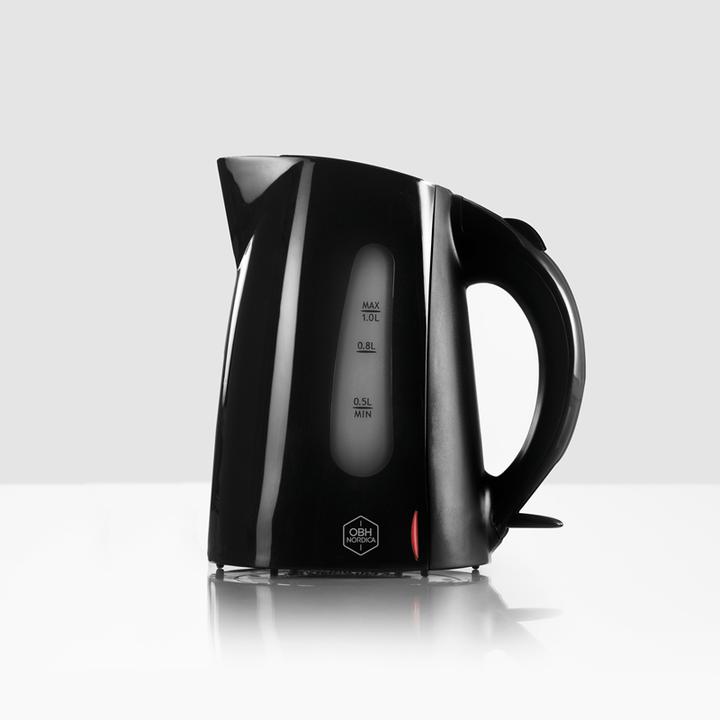 Image du produit OBH Nordica Nemo, 1 L, 2200 W, Noir, Indicateur de niveau d'eau, Sans fil, Filtration (1 l)