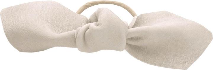Actual product image Corinne World - Leather Bow Big Hair Tie Cream (Hair tie)