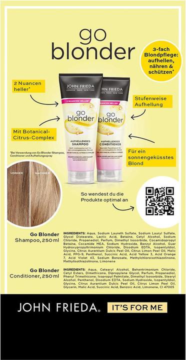 Actual product image John Frieda Sheer Blonde Go Blonder Set (Hair care set)