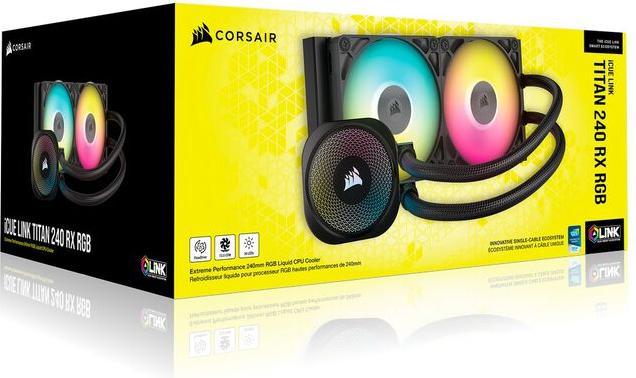 Image du produit Corsair iCUE LINK TITAN 240 RX RGB AIO, Radiateur 240mm, Refroidisseur CPU liquide