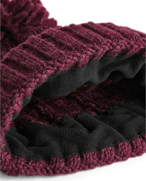 Actual product image Beechfield Unsiex Pom-pom Hat With Cable Knit Adult (One size)