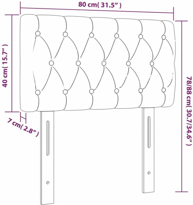 Immagine prodotto VidaXL Naoma (80 x 7 x 78/88 cm)