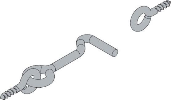 Produktbild Hettich Sturmhaken 16 x 37 mm (1 Stk.)