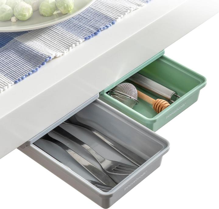 Produktbild InnovaGoods 2x Selbstklebende Schreibtischschubladen