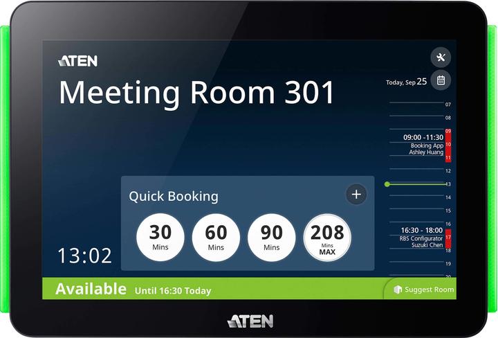 Actual product image Aten VK430 Room Booking System RBS Panel (1280 x 800 pixels, 10.10")
