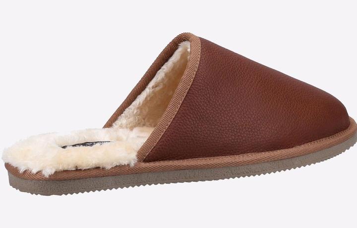 Actual product image Hush Puppies Mens Coady Leather Slippers (44)