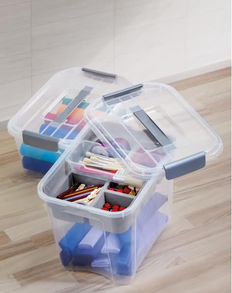 Image du produit Cep Boîte de rangement Combi-Box, PP, 18 l de capacité, avec couvercle, gris (18 l)