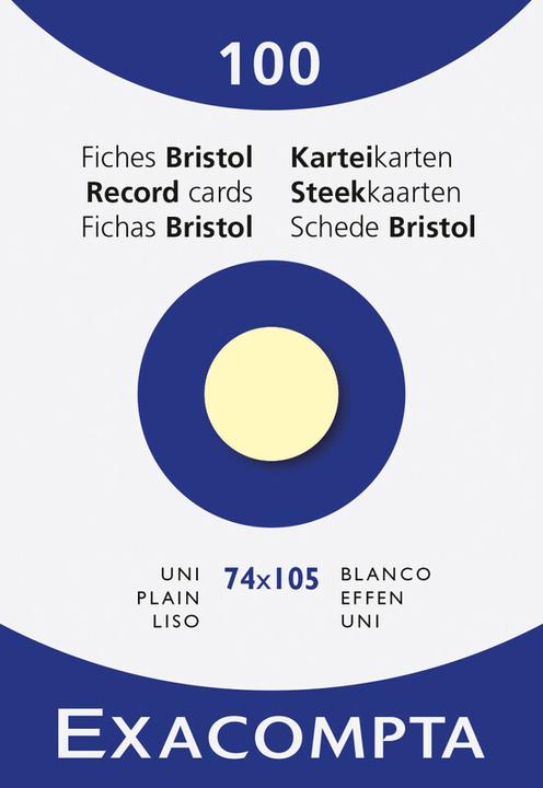 Image du produit Exacompta Fiches (74 x 105 mm, 205 g/m², 100 x)