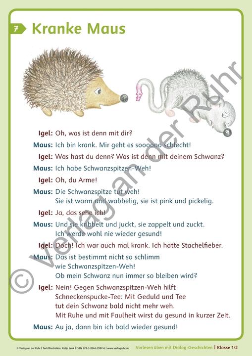 Immagine prodotto Vorlesen üben mit Dialog-Geschichten Klasse 1/2. Textkarten (Tedesco, Katja Lenk, 2015)