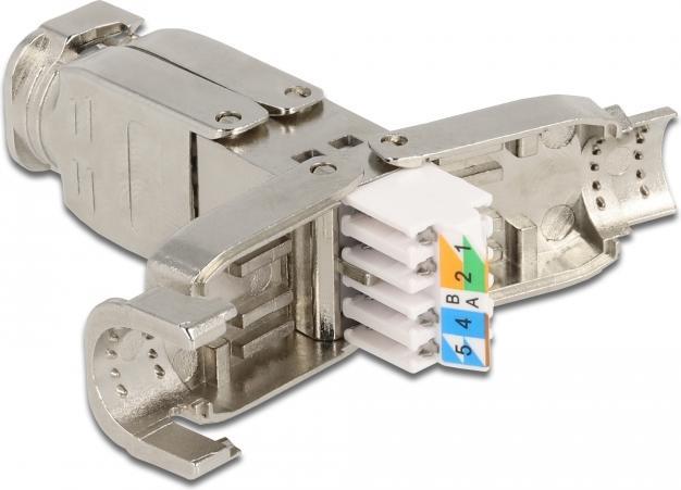Produktbild Delock Verbinder für Netzwerkkabel Cat.6 STP werkzeugfrei (S/UTP, CAT6, 0.06 m)