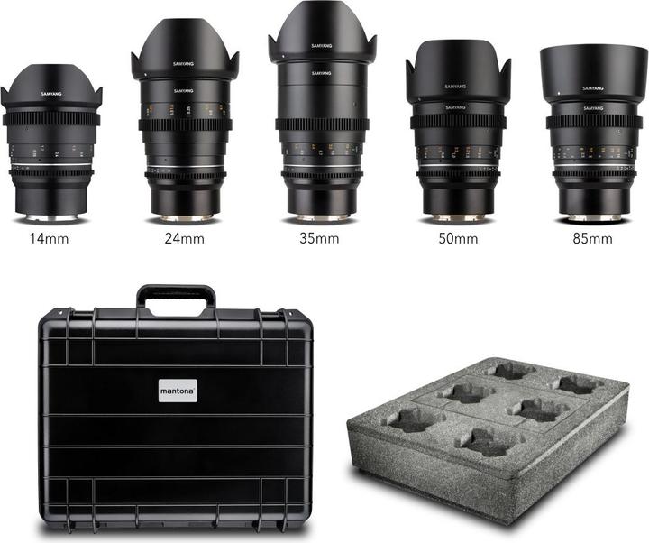 Image du produit Samyang MF 14/24/35/50/85 MK2 Mallette VDSLR Sony E