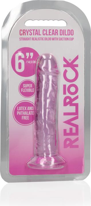 Productafbeelding RealRock Rechte Realistische Dildo met Zuignap - 6" / 14,5