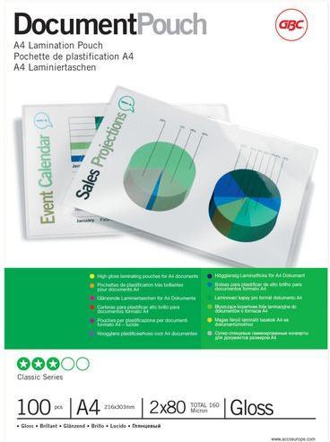 Image du produit GBC Film de plastification (A4, 100 pièce(s), 80 µm)