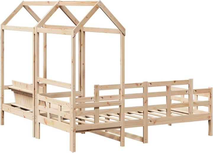Produktbild VidaXL Tagesbett und Bank mit Dach (90 x 200 cm)
