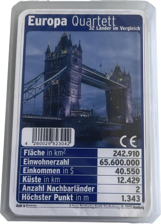 Produktbild ASS Altenburg 22182491 - Europa-Quartett - Kartenspiel, für 2-4 Spieler, ab 4 Jahren (DE-Ausgabe) (Deutsch)