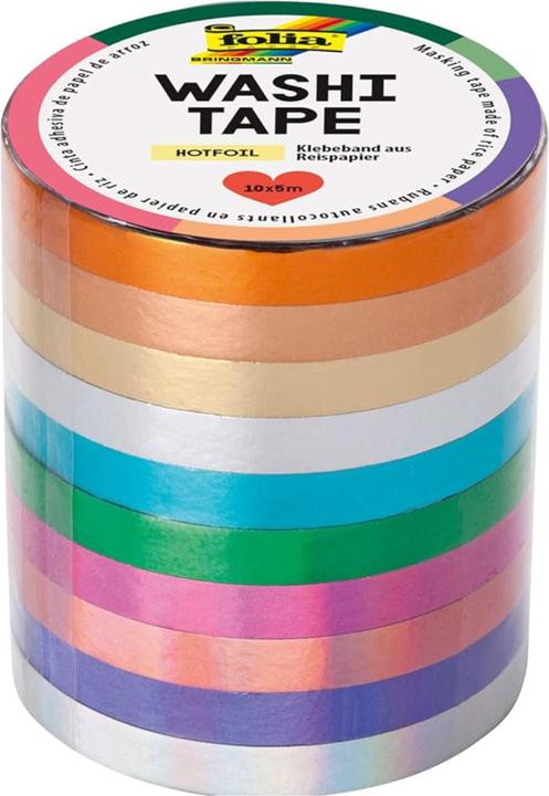 Produktbild Folia Washi-Tape mit Heifolienveredelung 10er Set