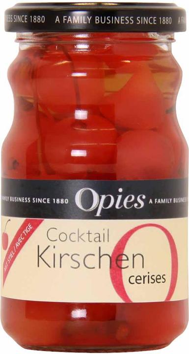 Produktbild Opies Cocktail-Kirschen mit Stengel (225 g)