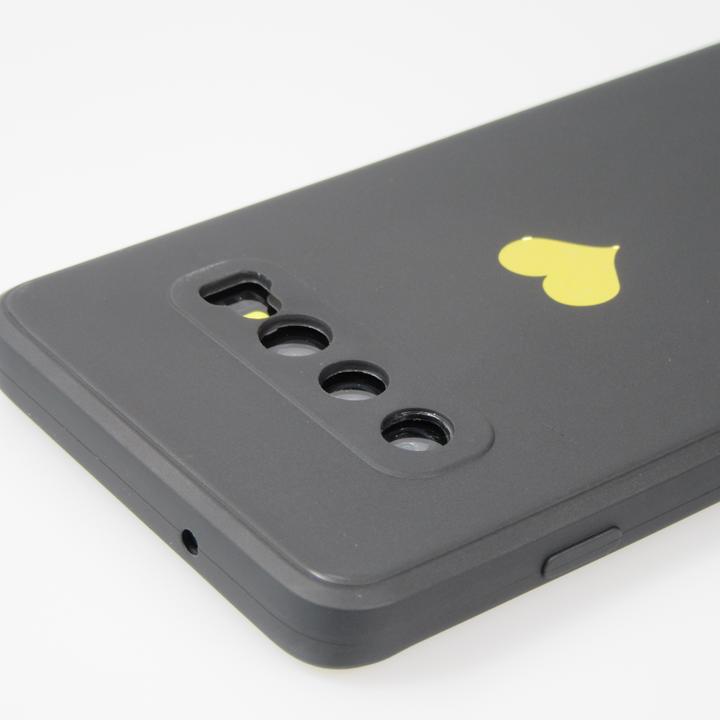 Actual product image PhoneLook Coque Silicone Mat Coeur doré (Samsung Galaxy S10)
