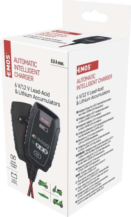 Image du produit Emos Chargeur de batterie de voiture /12V 0,8A (12V, 6V, 0.80 A)